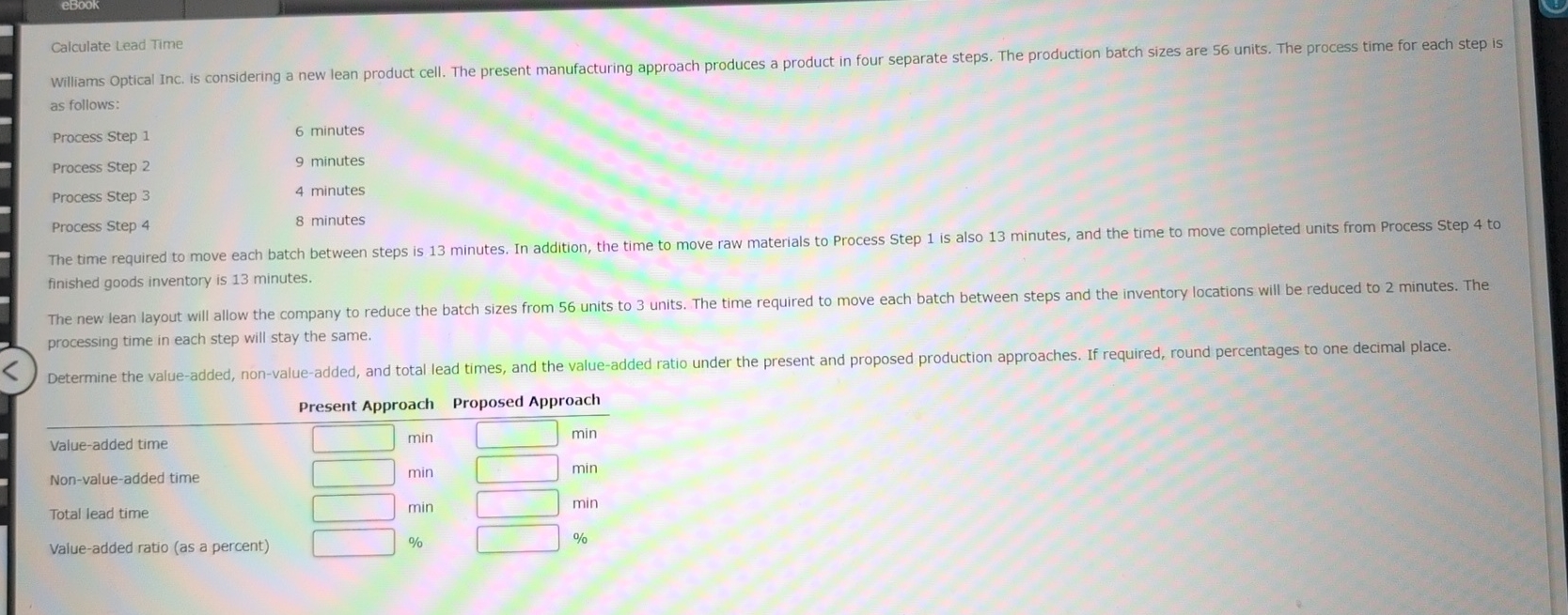 eBDOK Calculate Lead Time as follows: Process