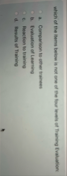 which of the items below is not one of the for