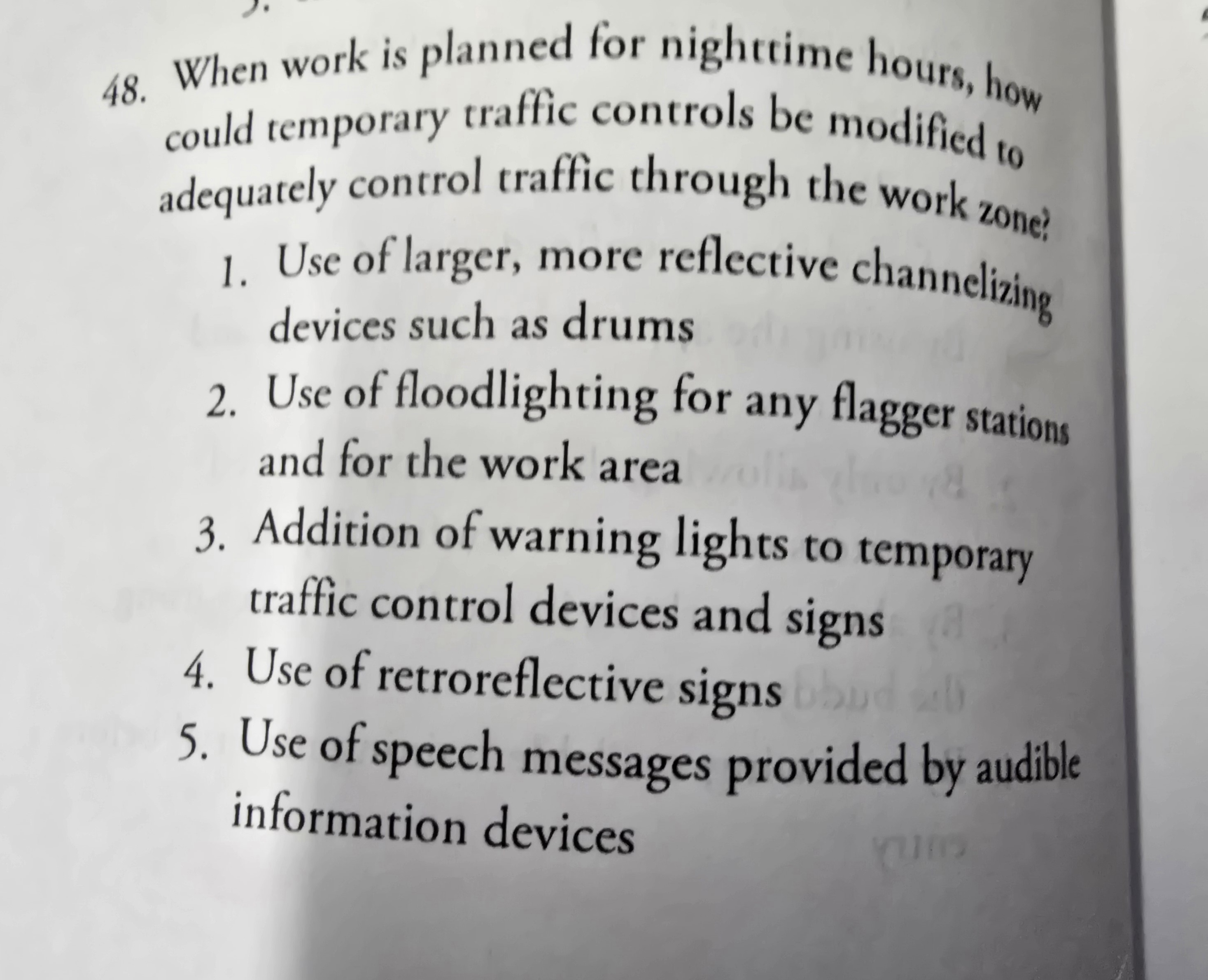 4 8 . When work is planned for nighttime hours,