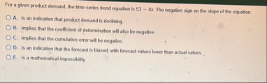 For a given preduct demand, the time - series