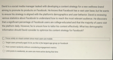 David is a social media manager tasked with