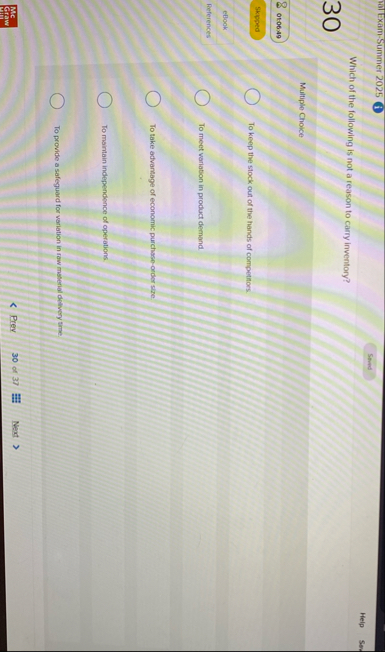 bit Exam - Summer 2 0 2 5 ( i ) Heip Which of the