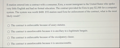 E - mation entered into a contract with a
