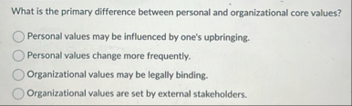 What is the primary difference between personal
