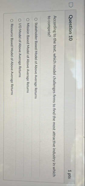 Question 1 0 1 pts According to the text, which