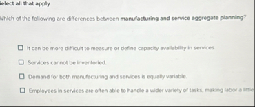 ielect all that apply Which of the following are