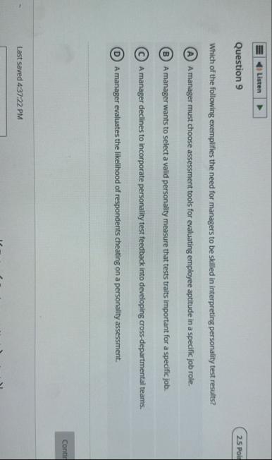 Question 9 2 . 5 Poir Which of the following