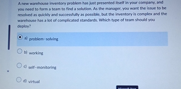 A new warehouse inventory problem has just