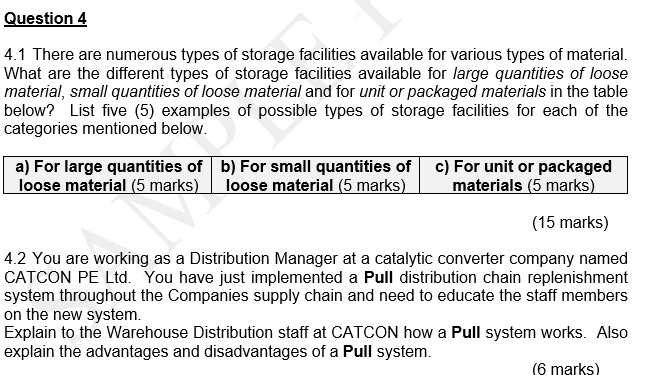 Question 4 4 . 1 There are numerous types of
