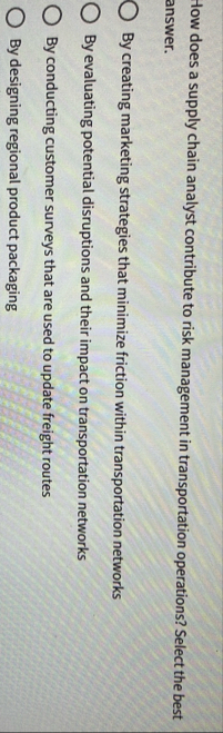 How does a supply chain analyst contribute to