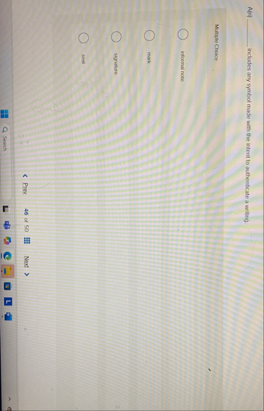 A ( n ) includes any symbol made with the intent