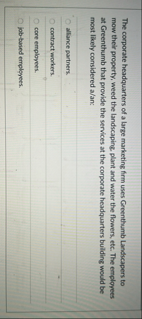 The corporate headquarters of a large marketing