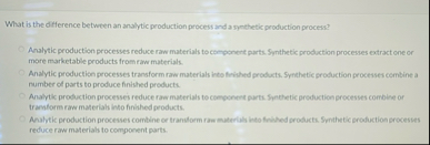 What is the difference between an analytic
