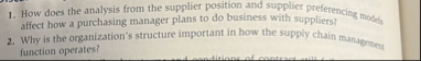 How does the analysis from the supplier position