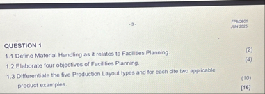 - 3 . FPMASOI JUN JoS QUESTION 1 1 . 1 Define