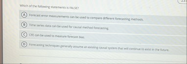 Which of the following statements is FALSE?