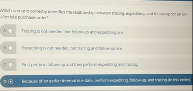 Which scenario correctly identifies the