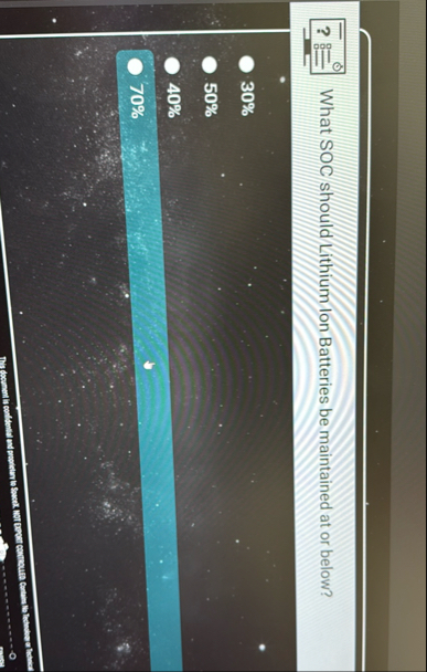 What SOC should Lithium Ion Batteries be