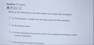 Question 7 ( 1 point ) Which of the following is