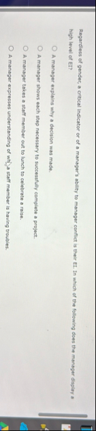 Regardless of gendec, a critical indicator or of