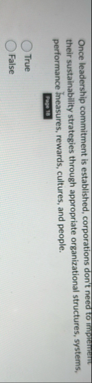 Once leadership commitment is established,