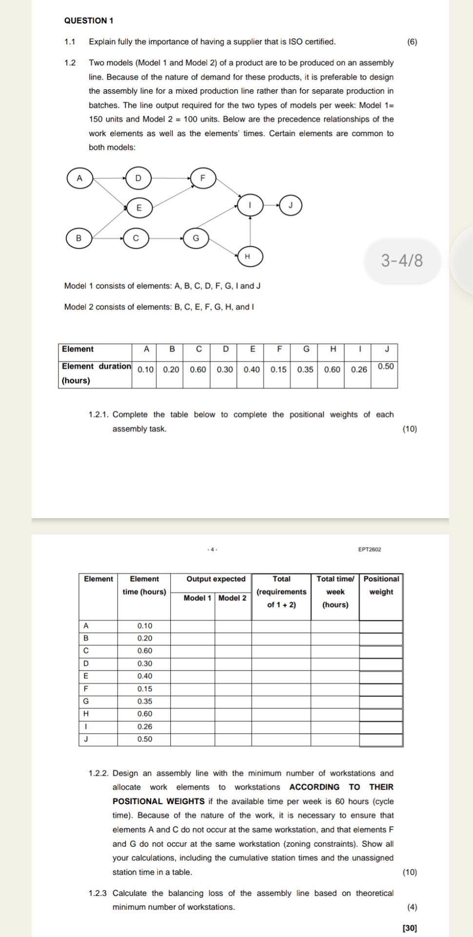 QUESTION 1 1 . 1 1 . 2 Model 1 consists of