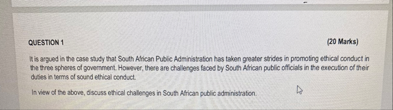 QUESTION 1 ( 2 0 Marks ) It is argued in the case