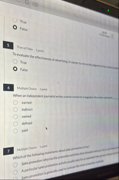 True False Sid True or False 1 point To evaluate