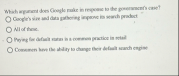 Which argument does Google make in response to