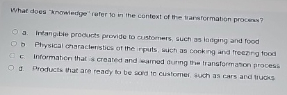 What does "knowledge" refer to in the context of