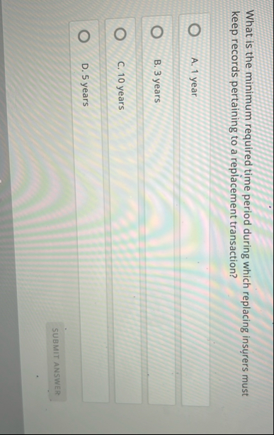 What is the minimum required time period during