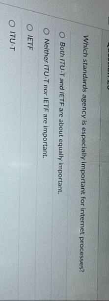 Which standards agency is especially important