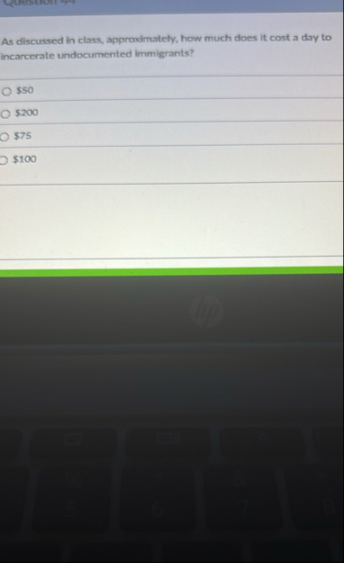 As discussed in class, approximately, how much