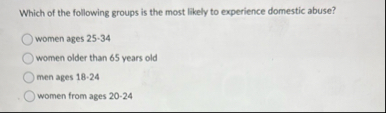 Which of the following groups is the most likely