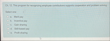 Ch . 1 2 . This program for recognizing employee