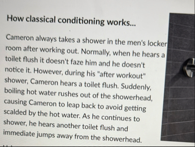 How classical conditioning works... Cameron