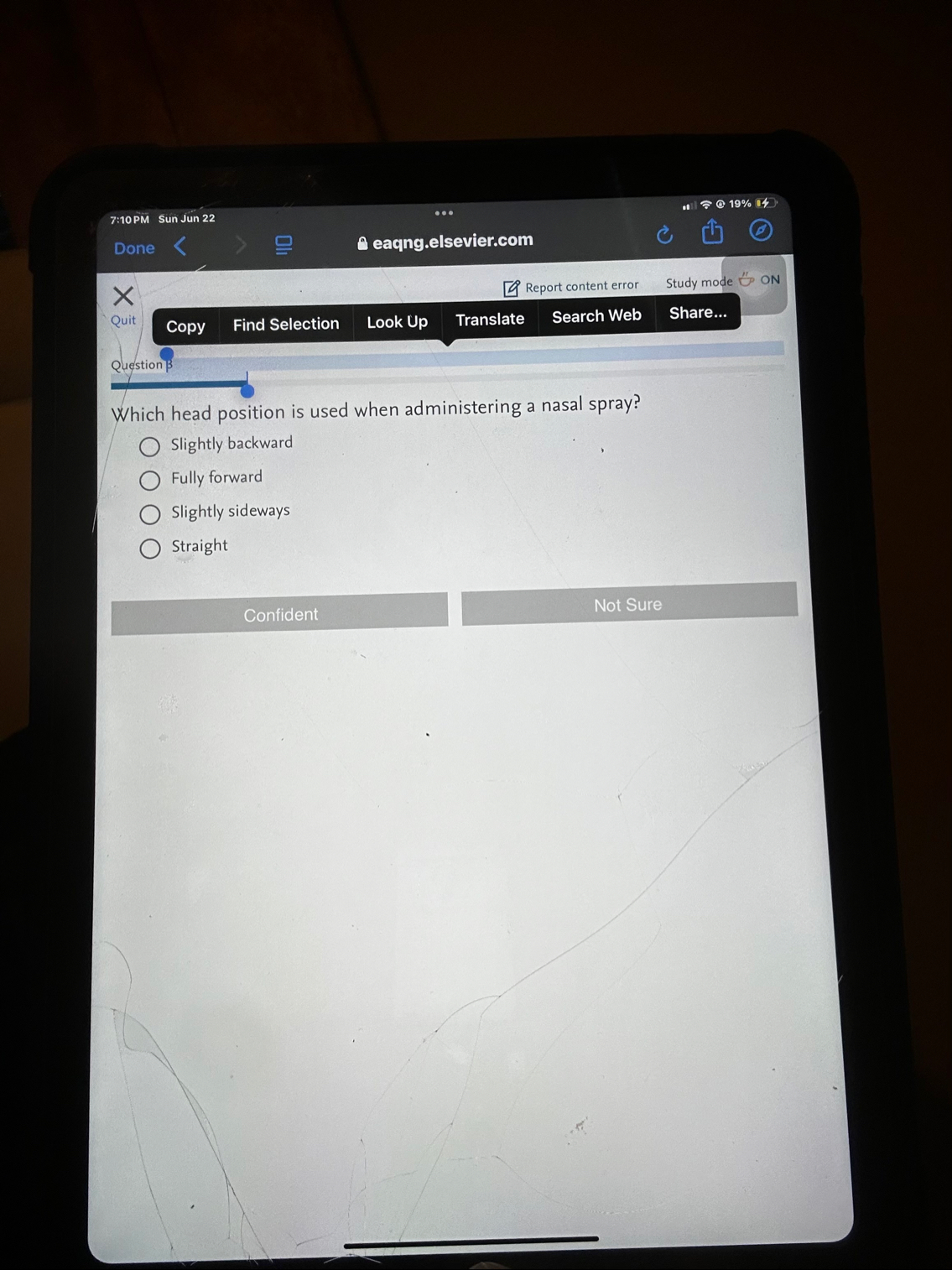 7 : 1 0 PM Sun Jun 2 2 Done eaqng.elsevier.com