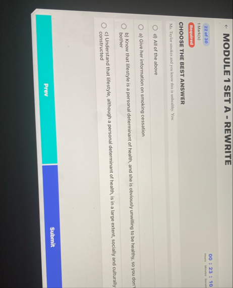 MODULE 1 SET A - REWRITE 2 2 of 3 0 0 0 : 2 3 : 1