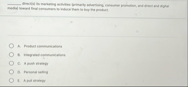 q , direct ( s ) its marketing activities (