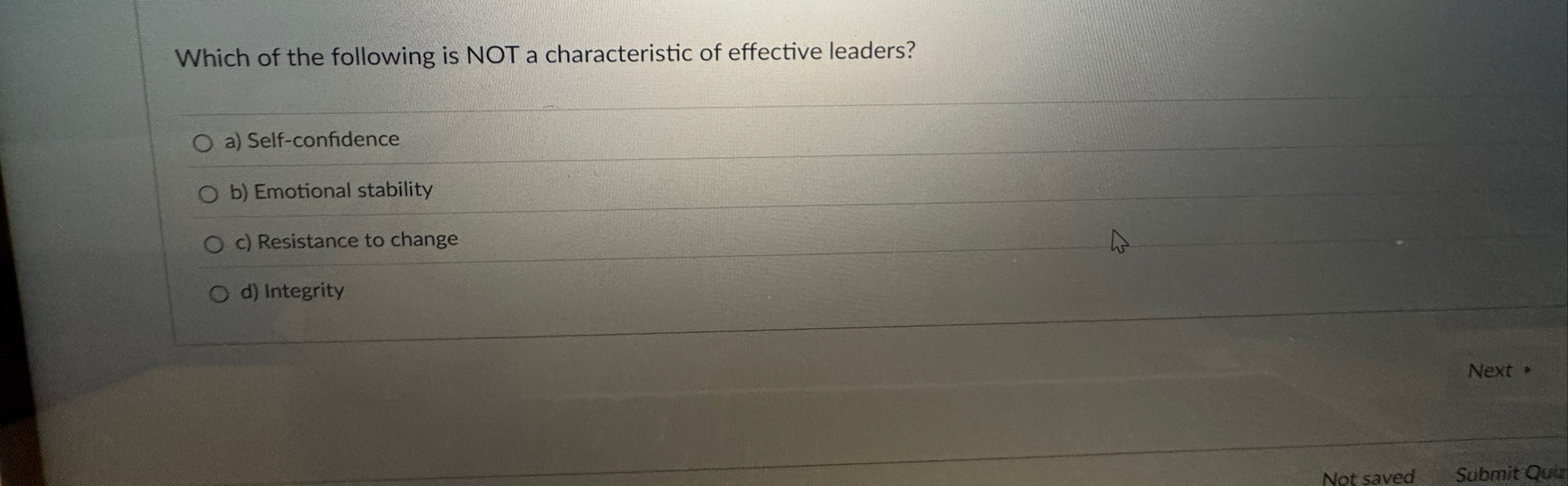 Which of the following is NOT a characteristic of