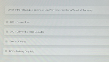 Which of the following are commonly used "ary