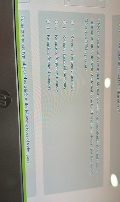 CRM programs collect customer information such as