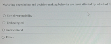 Marketing negotiations and decision - making