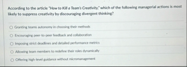 According to the article 