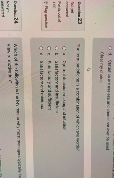 d . Statistics are useless and should not ever be