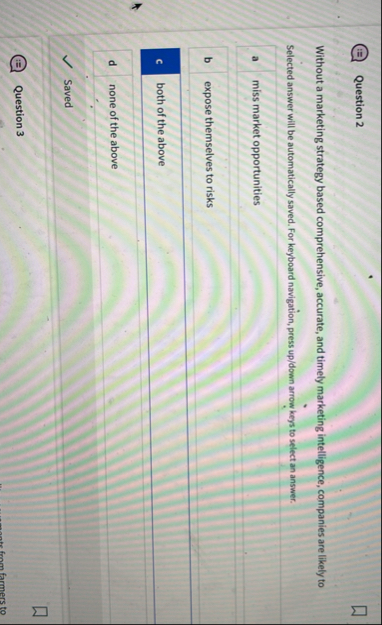 Question 2 Without a marketing strategy based