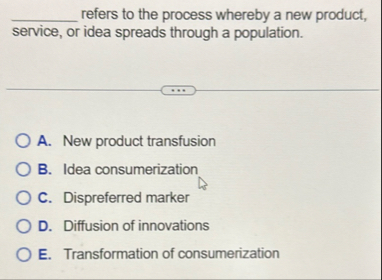 refers to the process whereby a new product,