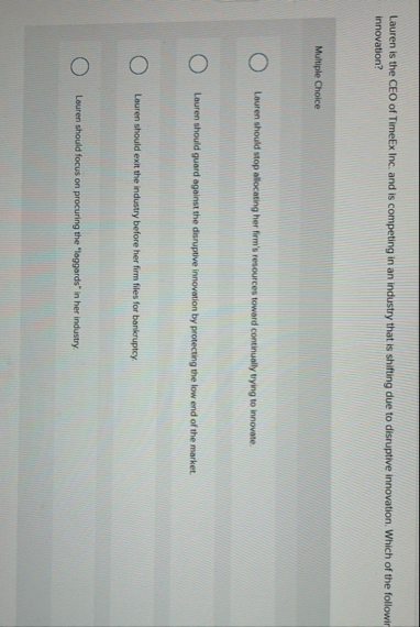 Lauren is the CEO of TimeEx Inc. and is competing