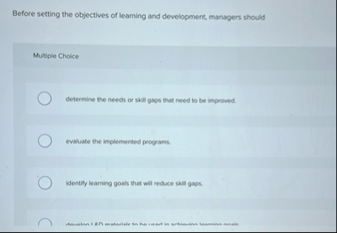 Before setting the objectives of learning and