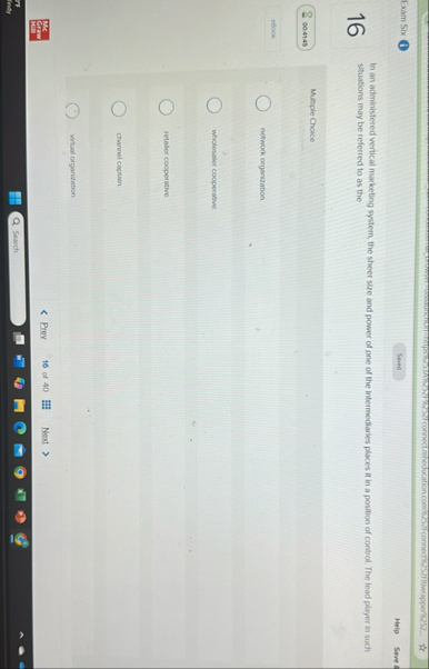 Exam Six ( i ) Help 1 6 In an administered